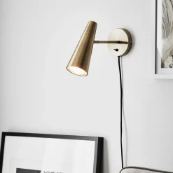 Peak vegglampe - Antikk messing - Messing