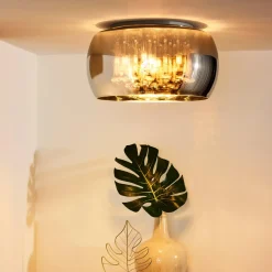 Pearl taklampe 40 cm - Krom