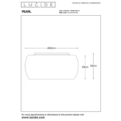 Pearl taklampe 40 cm - Krom