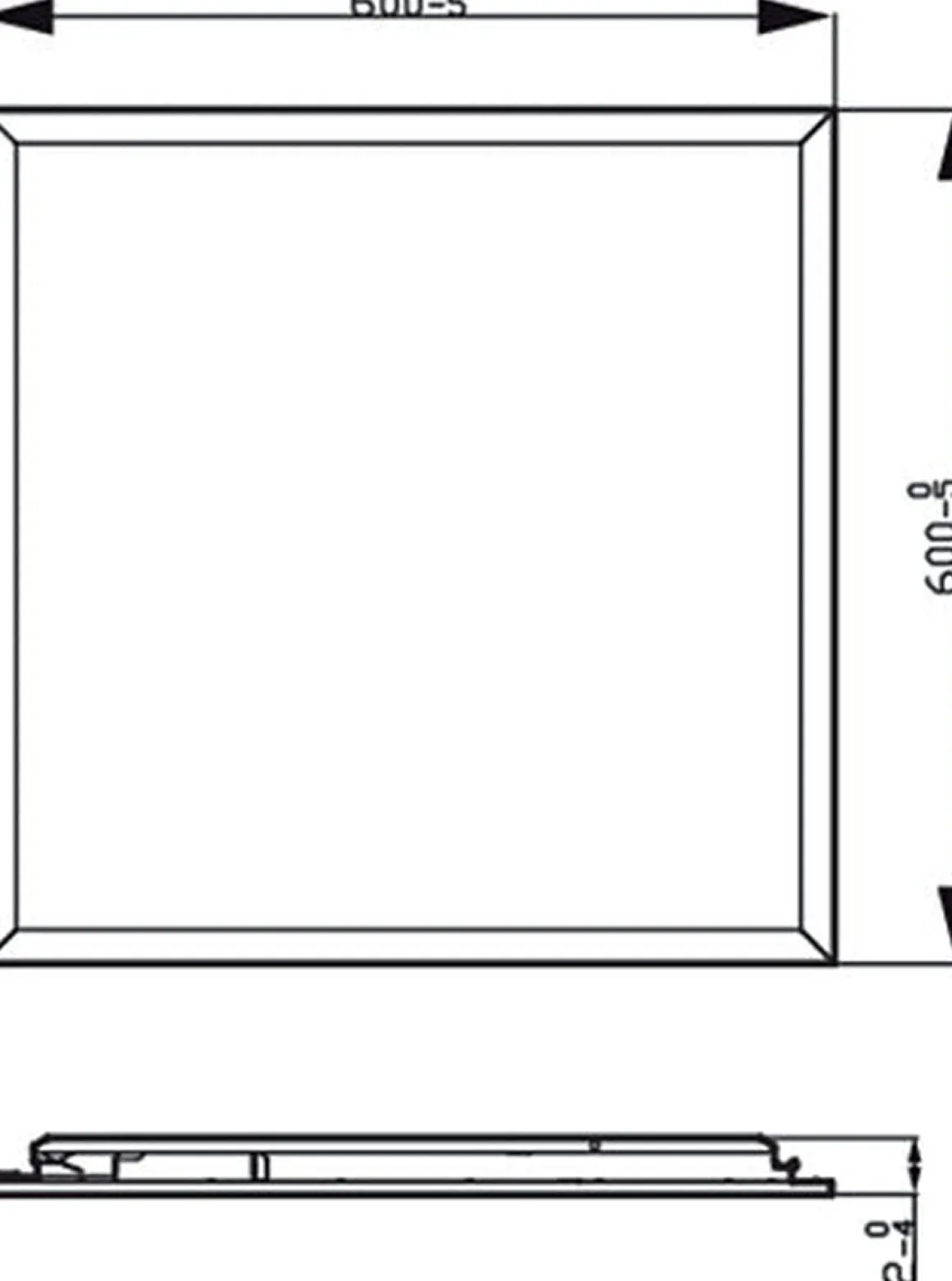 Philips CL560 taklampe 60x60cm 36W 4000K 3-steg dim - Hvit