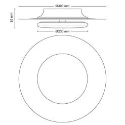 Philips Garnet CL580 taklampe 40 cm 30W 4000K SceneSwitch - Hvit/Svart