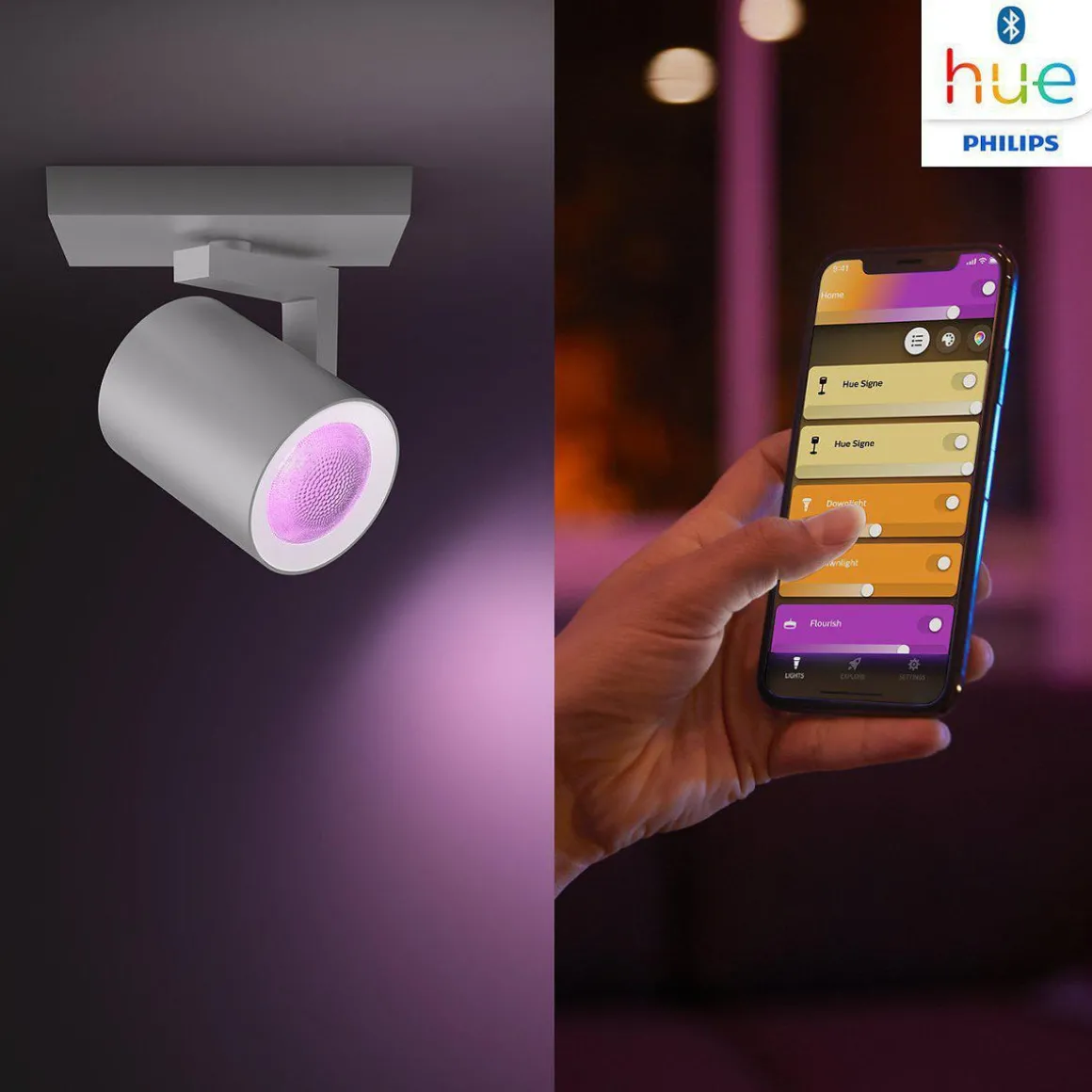 Philips Hue Argenta 4 lys spotlight white and colore ambiance