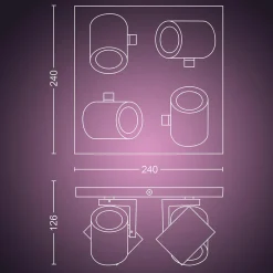 Philips Hue Argenta 4 lys spotlight white and colore ambiance