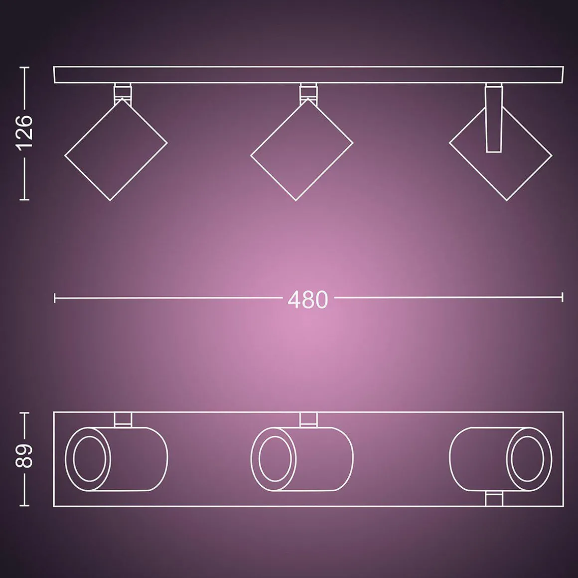 Philips Hue Argenta 3 lys spotlight white and colore ambiance