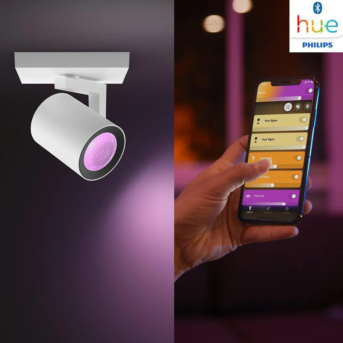 Philips Hue Argenta dobbel spotlight white and colore ambiance