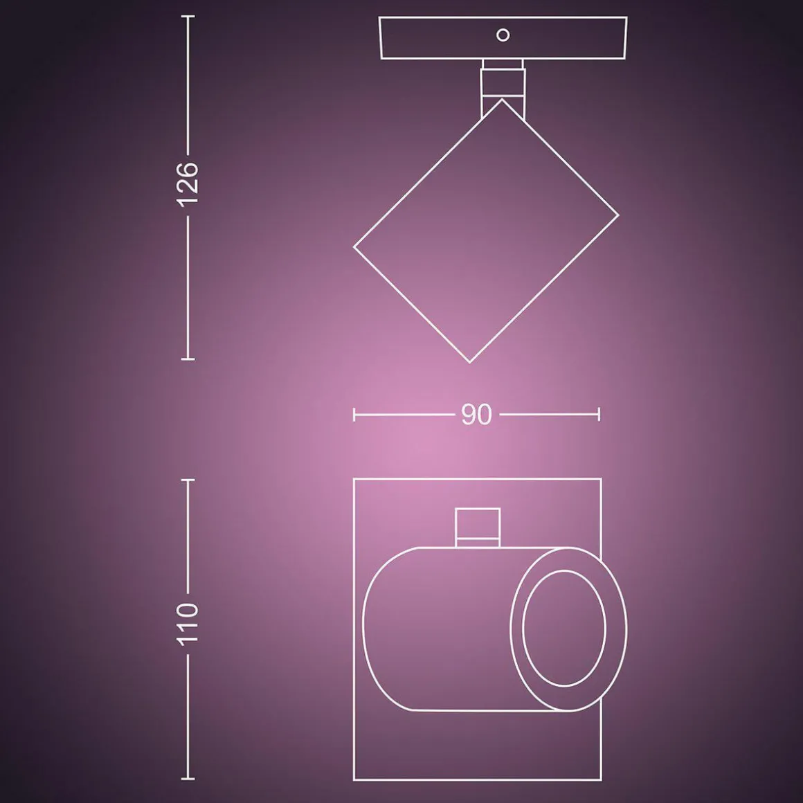 Philips Hue Argenta enkel spotlight white and colore ambiance