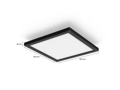 Philips Hue Aurelle firkantet taklampe 19W 2200-6500K White Ambiance - Svart