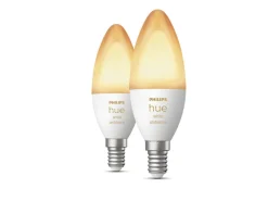 Philips Hue B39 E14 lyspære 5,2W 2200-6500K White Ambiance - 2 pakning