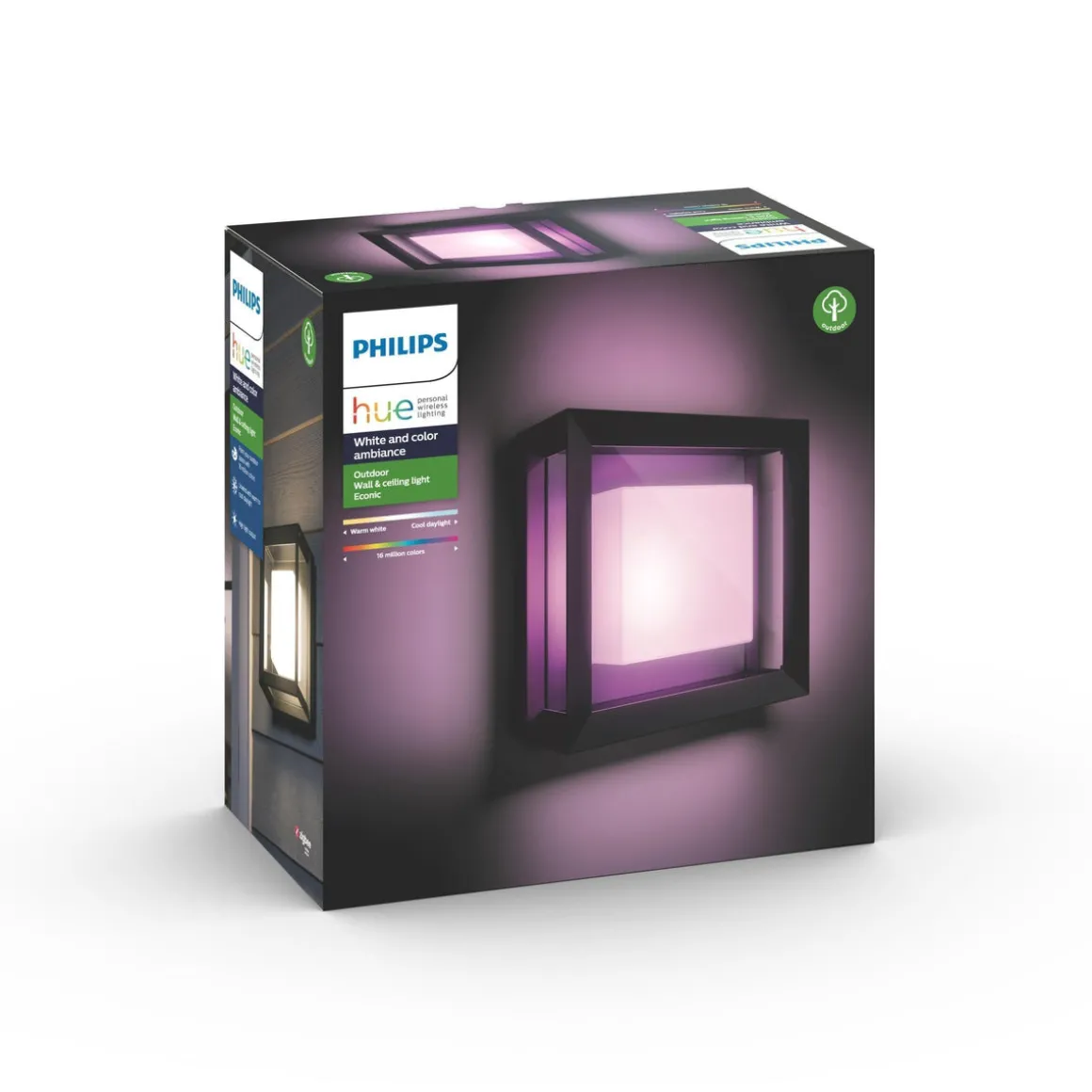 Philips Hue Econic utendørs vegg/tak 3 white ambiance & color luminairs