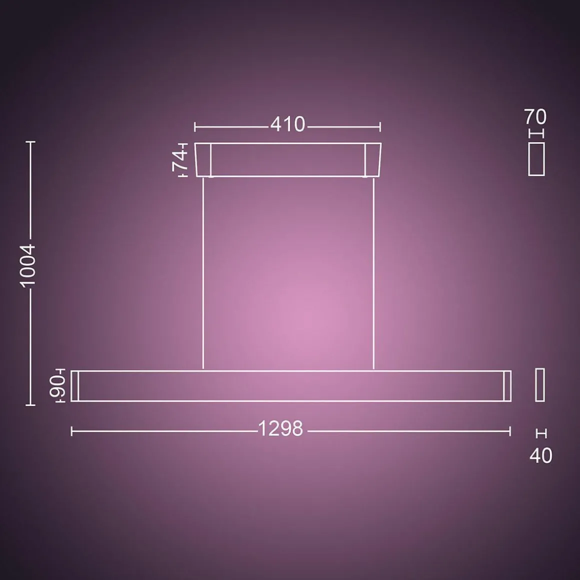Philips Hue Ensis takpendel white and colore bluetooth