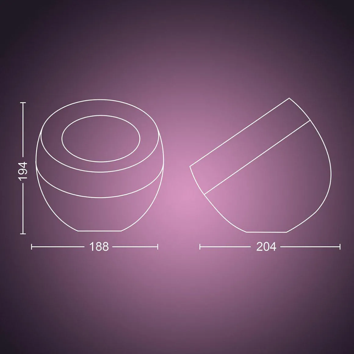 Philips Hue Iris bordlampe white and color ambiance