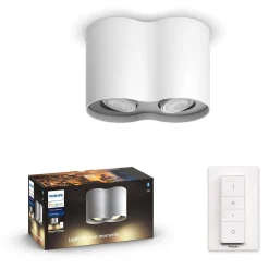 Philips Hue Pillar dobbel spot m/fjernkontroll White Ambiance