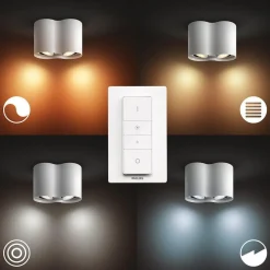 Philips Hue Pillar dobbel spot m/fjernkontroll White Ambiance