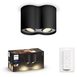 Philips Hue Pillar dobbel spot m/fjernkontroll White Ambiance