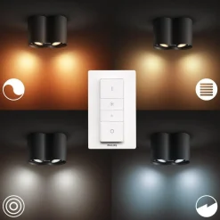 Philips Hue Pillar dobbel spot m/fjernkontroll White Ambiance