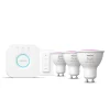 Philips Hue startsett 3 stk GU10 white and colore ambiance bluetooth inkludert bro