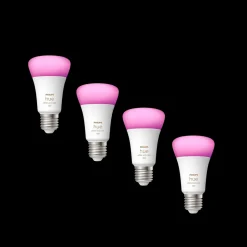 Philips Hue White and Color 4 x E27 lyspærer