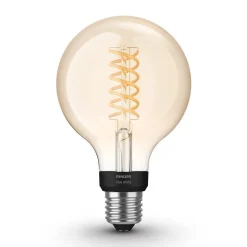 Philips Hue White LED E27 Globe Filament 7,2W, 2100 K, dimbar, bluetooth