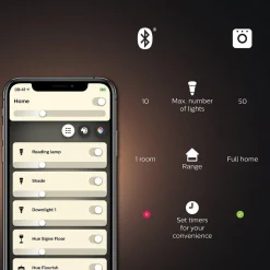 Philips Hue White LED E27 Globe Filament 7,2W, 2100 K, dimbar, bluetooth