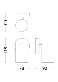 Philips Kylis vegglampe utendørs ned lys IP44