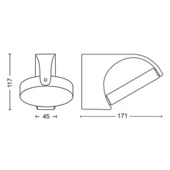 Philips Mimosa vegglampe utendørs 7W 2700K IP44 - Antrasitt