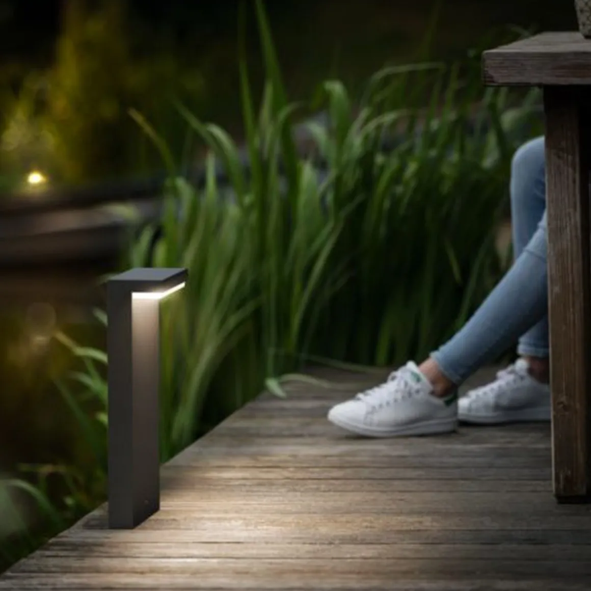 Philips myGarden Bustan pullert 40 cm utendørs IP44 2x4,5W LED - Antrasitt