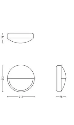 Philips myGarden Capricorn vegglampe utendørs IP44 6W LED - Antrasitt