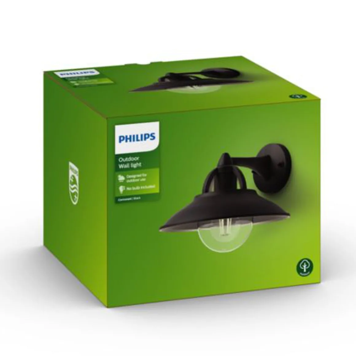 Philips myGarden Cormorant vegglampe utendørs IP44 - Svart