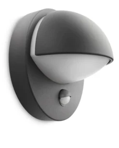 Philips myGarden Juni vegglampe utendørs IP44 E27 m/sensor - Antrasitt
