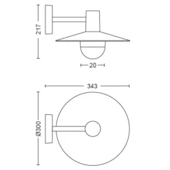 Philips myGarden Skua vegglampe utendørs IP44 - Svart