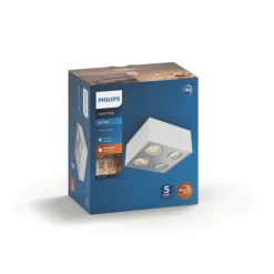 Philips myLiving 4 lys takspot 4x4,5W warmglow - Hvit