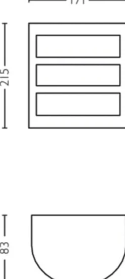 Philips Python vegglampe utendørs IP44 6W LED - Antrasitt