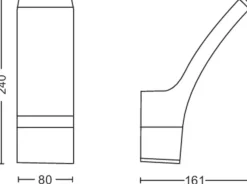 Philips Splay vegglampe utendørs IP44 12W LED - Antrasitt
