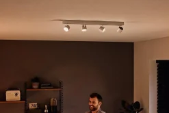 Philips Star Warmglow 4 LED-spot dimbar - Hvit