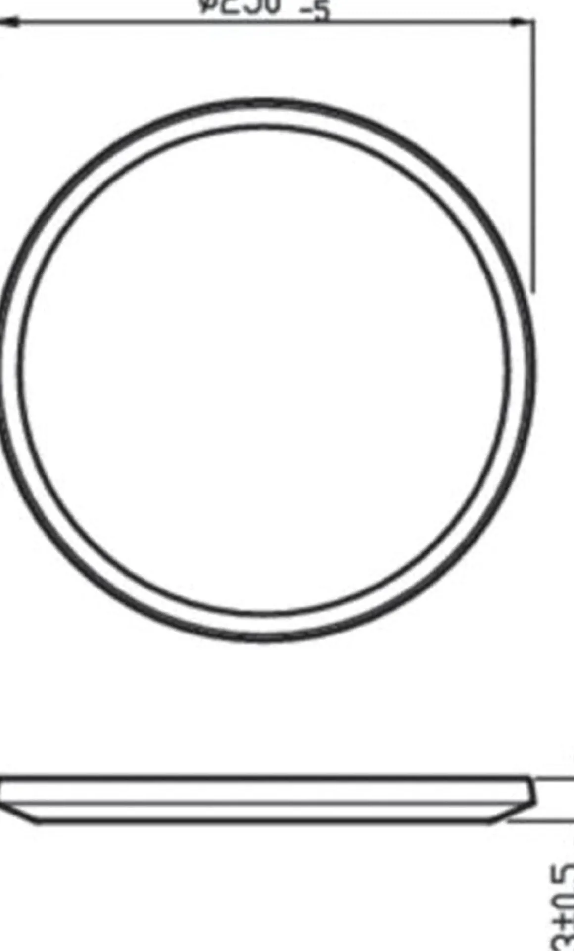 Philips superslim taklampe 25 cm 15W 4000 IP44 Kelvin 3-step dim - Hvit