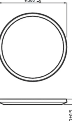 Philips superslim taklampe 30 cm 18W 4000 Kelvin 3-step dim - Hvit