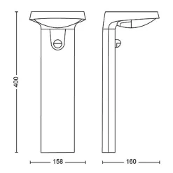 Philips Tyla pullert 1,2W 3000 Kelvin IP44 solcelledrevet med dag/natt og bevegelses sensor
