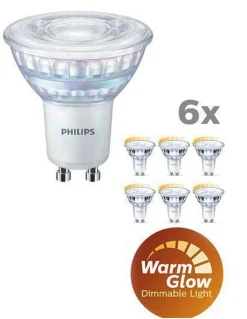 Philips 3,8W (50W), warmglow dimbar GU10 LED RA90, 6 pakning