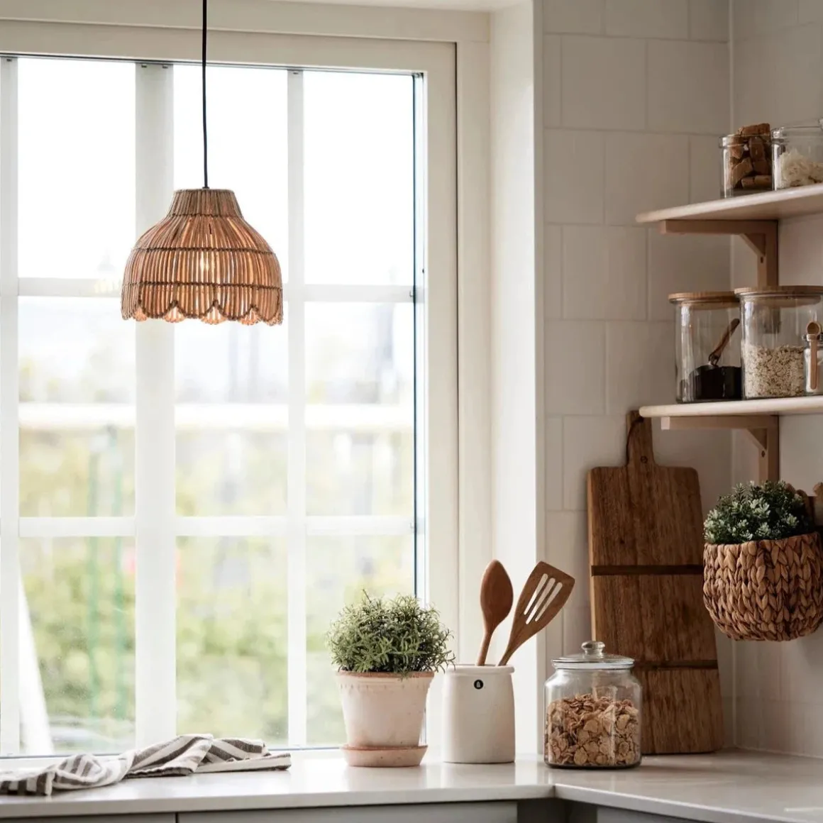 Pia takpendel 24 cm - Natur