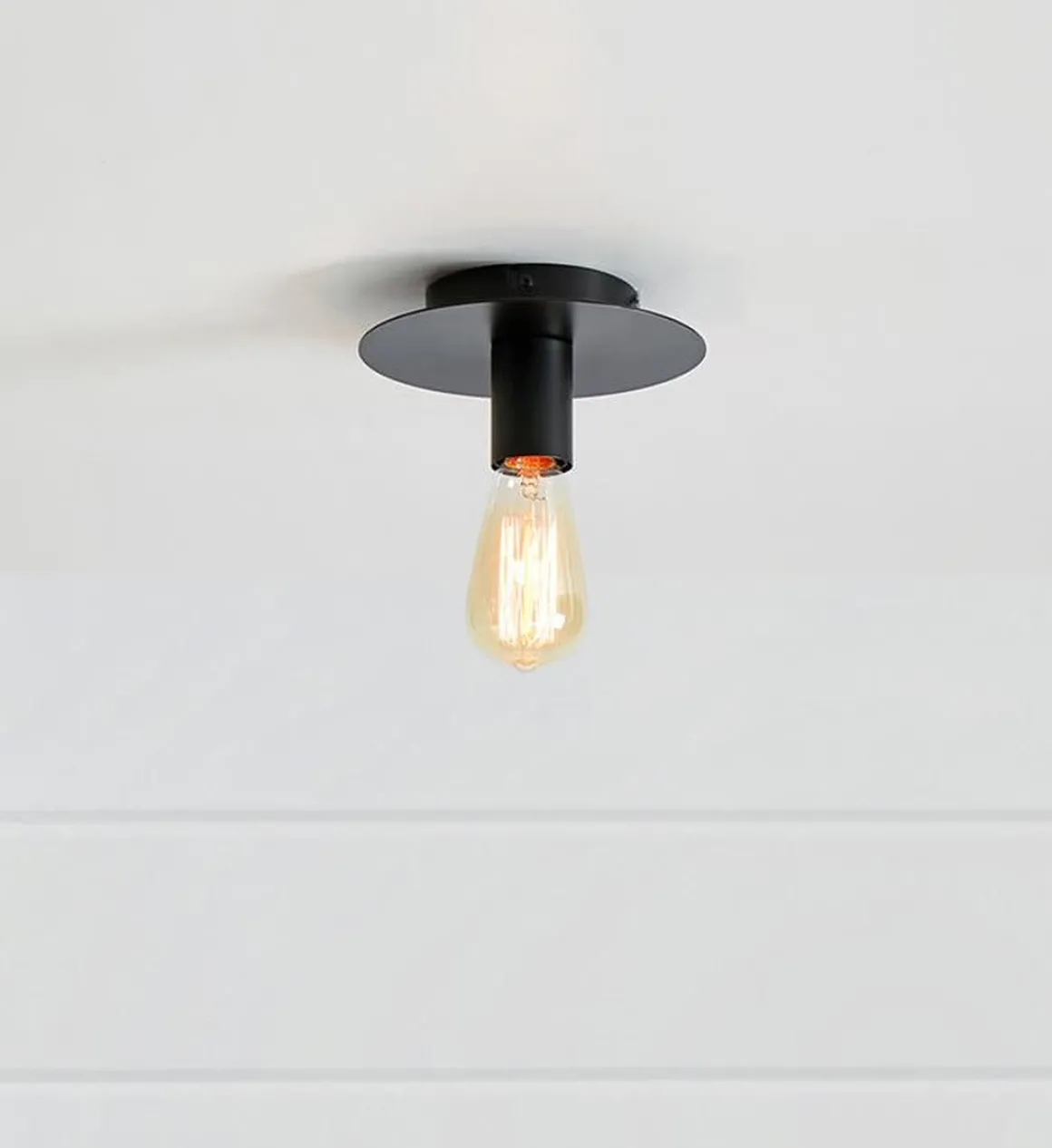 Piatto taklampe - Svart - Svart