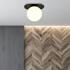 Plaza taklampe 1 lys - Svart/Opal