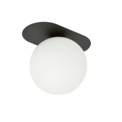 Plaza taklampe 1 lys - Svart/Opal