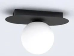 Plaza taklampe 1 lys - Svart/Opal