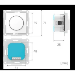 Plejd RTR-01 EW Adapter vri passer med polarhvit ramme Elko