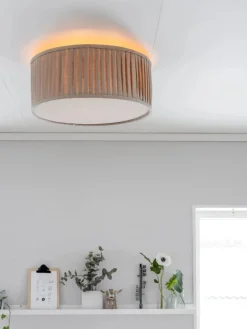 Plissè taklampe 45 - Natur