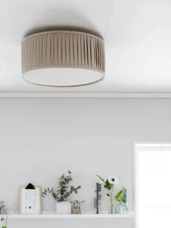 Plissè taklampe 45 - Natur