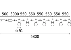 Plug & Shine Fairy Lights lysslynge 6,8 meter 7 x 0,2 Watt 3000 Kelvin