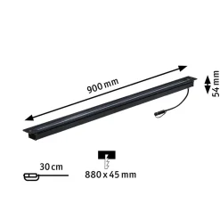 Plug & Shine innfelt lysstang 8W 3000 Kelvin IP67