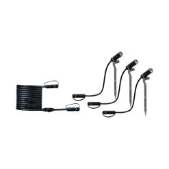 Plug & Shine Platini spot med spyd 2W 3000 Kelvin IP65 - 3 pakning