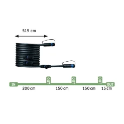 Plug & Shine Sting spot med spyd 6,4W 3000 Kelvin IP67 - 3 pakning utbyggingssett
